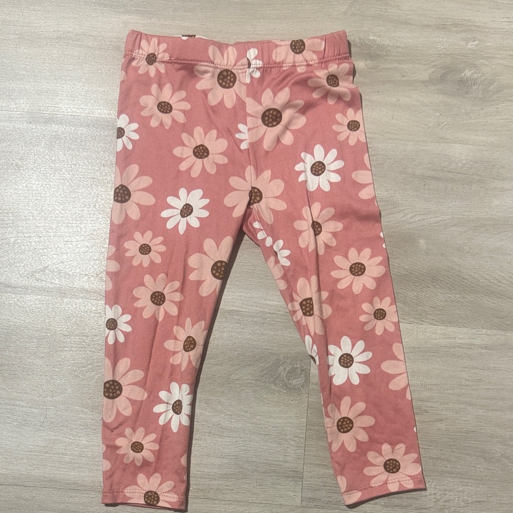 Just lizzy Floral Pink Kids Leggings size 3T